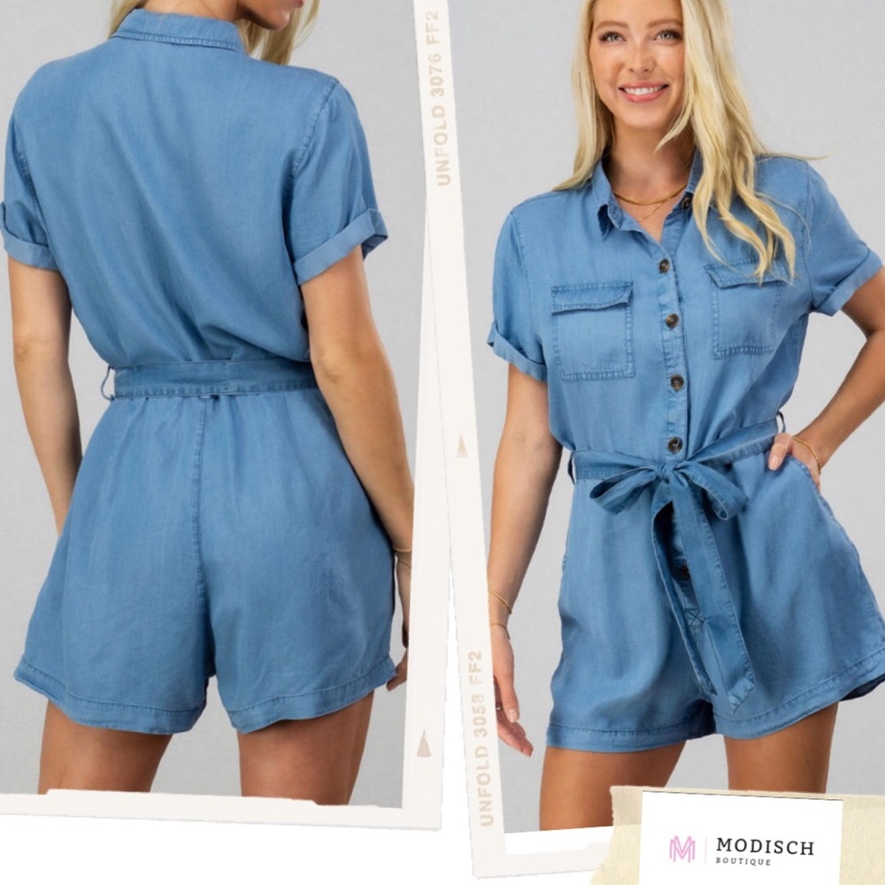 Denim Romper